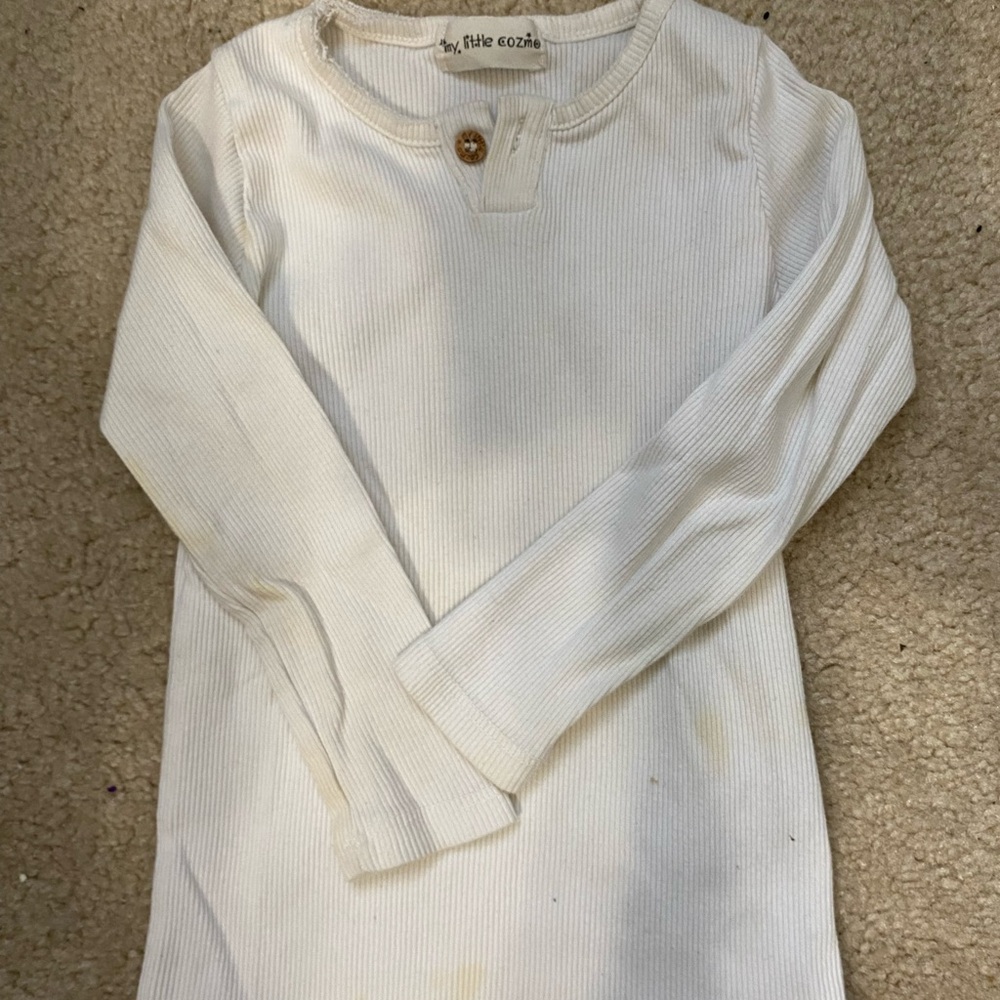 My little cozmo white baby ribbed tee